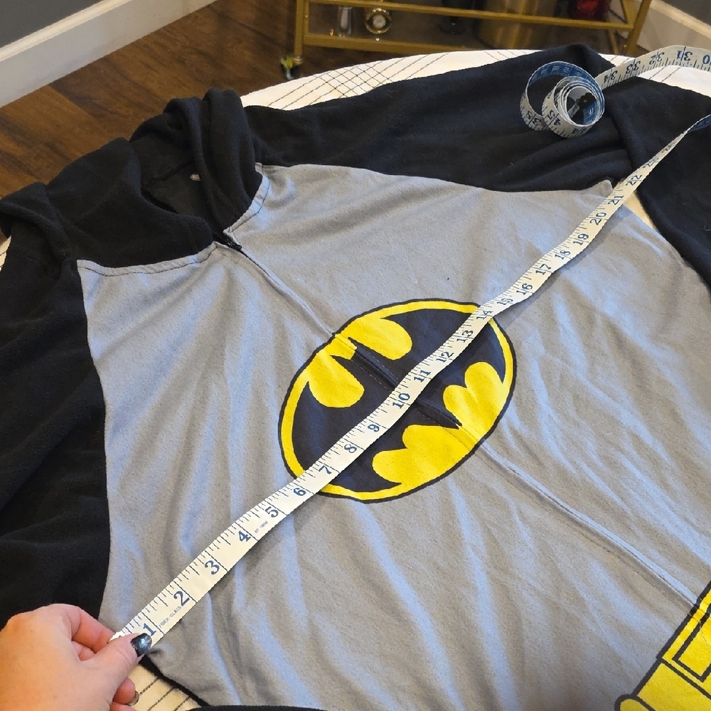 Cozy Batman Jumpsuit - Black, Gray, Yellow - Picture 4 of 6